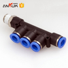 PKD series 5 way plastic air tube connector pneumatic air hose tube fitting