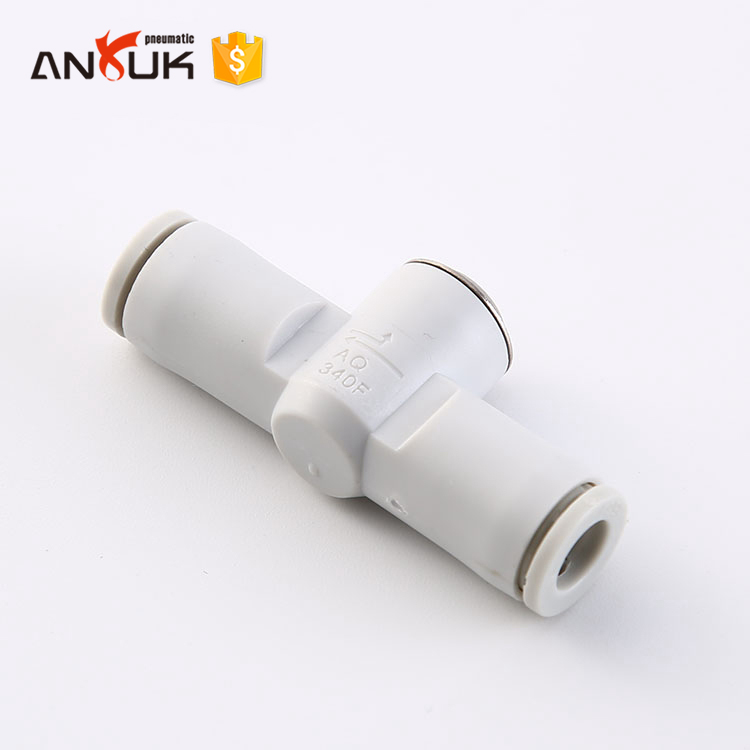AQ240F-06 pneumatic fitting tee type plastic T type push to connector