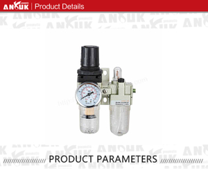 Pneumatic air water oil control valve pressure gauges filter regulator combination 